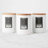 豪華な白黒金ゴールド製品ラベル(ロゴ付き) フードラベル (ボトル)