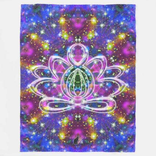 豪華な禅蓮 フリースブランケット (正面)