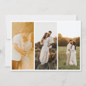 豪華な秋野生の花3枚結婚の写真 セーブザデート (裏面)