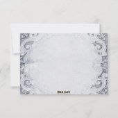 豪華な童話の絵本のようなウェディング　グレイ　ＲＳＶＰ 出欠カード (裏面)