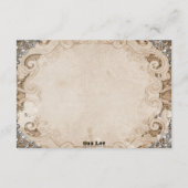 豪華な童話の絵本のような結婚式の招待状の返信 出欠カード (裏面)