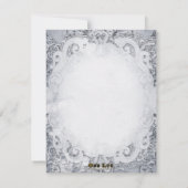 豪華な童話絵本のテーブルナンバーカード 招待状 (裏面)