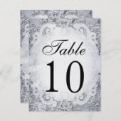 豪華な童話絵本のテーブルナンバーカード 招待状 (正面/裏面)