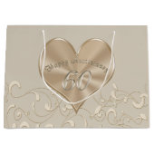 豪華な第60結婚記念日のギフトバッグ ラージペーパーバッグ (正面)