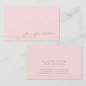 豪華な粋でモダンでエレガントな色の真珠の終わり 名刺 (正面/裏面)