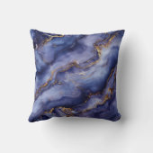 豪華な紫と金ゴールド大理石飾り枕 クッション (裏面)