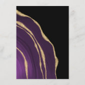 豪華な紫色の瑪瑙と金ゴールド エンクロージャーカード (裏面)