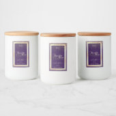 豪華な紫色の製品の包装ラベル金ゴールドフレーム フードラベル (ボトル)