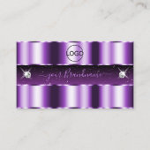 豪華な紫色の黒いダイヤきらめくモンドのロゴを追加 名刺 (正面)