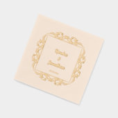 豪華な結婚ゴシック風の新郎新婦 箔ナプキン (左)