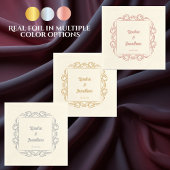 豪華な結婚ゴシック風の新郎新婦 箔ナプキン