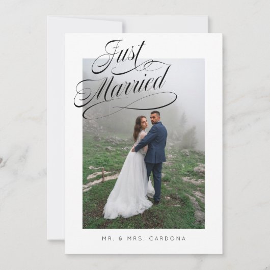 豪華な結婚写真のお披露目 案内状 (正面)