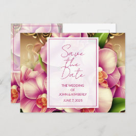 豪華な結婚式の写真QRコードCD Save the Date ポストカード