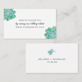 豪華な結婚式の出欠確認オンラインサイトのカード エンクロージャーカード (正面/裏面)