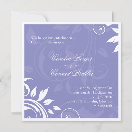 豪華な結婚式の招待状 招待状 (正面)