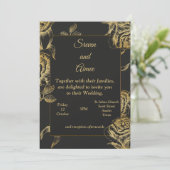 豪華な結婚式の招待状, 金と黒 招待状 (スタンド正面)