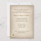 豪華な結婚記念日の招待状 招待状 (裏面)