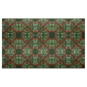 豪華な緑と茶色の華美タイル生地 ファブリック (ファットクウォーター)