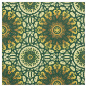 豪華な緑と黄色のバロック様式 ファブリック (見本)