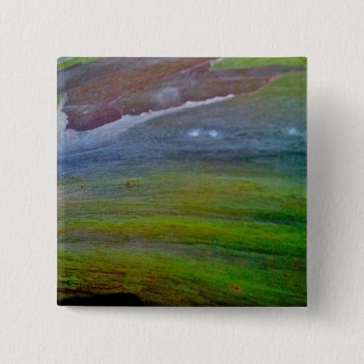 豪華な緑の樹皮の貨幣ボタンPin 缶バッジ (正面)