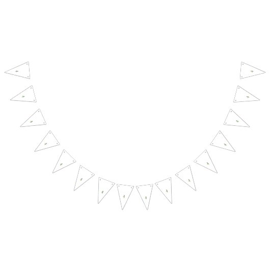 豪華な緑の花に赤い中心、黒い葉。 バンティングフラッグ (全)