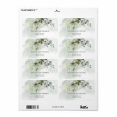 豪華な緑の葉ユーカリのセージ金ゴールド ラベル (フルシート)