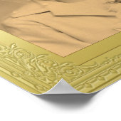 豪華な縁ど金ゴールドフレームカスタム写真 ポスター (角)