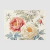 豪華な芍薬のシームレスパターン 薄葉紙 (正面)