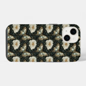 豪華な花と蝶のシームレス パターン iPhoneケース (裏面横)