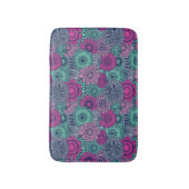 豪華な花のスタイリッシュで明るいパターン バスマット (正面縦)