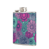 豪華な花のスタイリッシュで明るいパターン フラスク (左)