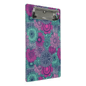 豪華な花のスタイリッシュで明るいパターン ミニクリップボード (アングル)