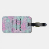 豪華な花のスタイリッシュで明るいパターン ラゲッジタグ (裏面横)