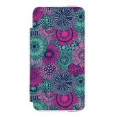 豪華な花のスタイリッシュで明るいパターン INCIPIO iPhoneウォレットケース (フォリオ 正面)