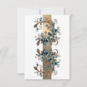 豪華な花の優雅さ 出欠確認 招待状 (裏面)