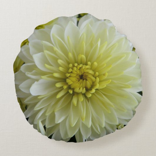 豪華な花の円形の装飾用クッション ラウンドクッション (裏面)