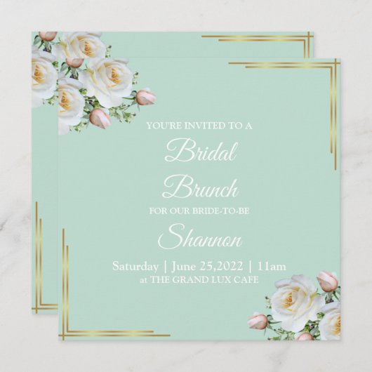 豪華な花の招待状 招待状 (正面/裏面)