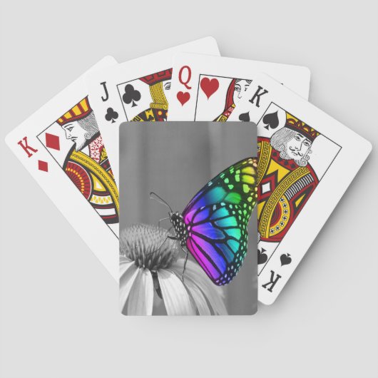 豪華な花の蝶トランプ トランプ (裏面)