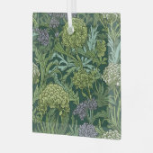 豪華な花模様に大きな金色の花 ガラスオーナメント (正面左)