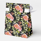 豪華な花緑のウェディングシャワーブラック フェイバーボックス (裏面サイド)