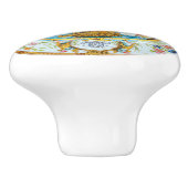 豪華な英国エナメル絵画のキャビネット引き出し セラミックノブ (側面)