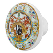 豪華な英国エナメル絵画のキャビネット引き出し セラミックノブ (右)