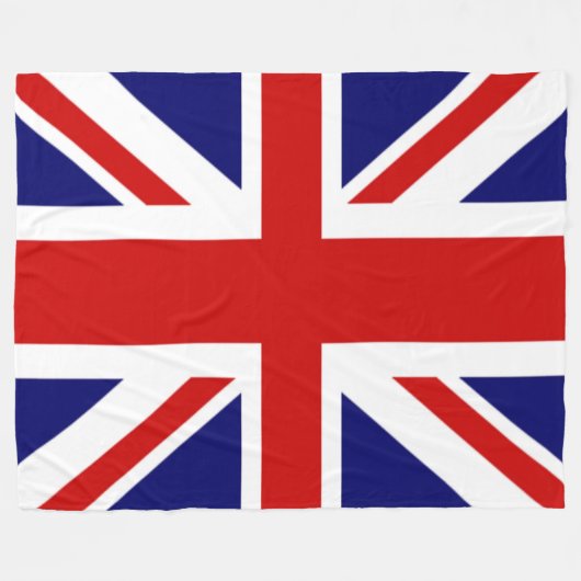 豪華な英国旗 ユニオンジャック フリースブランケット (正面(横))