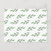 豪華な葉の優雅な水彩画 ウェディングパーティー エンクロージャーカード (裏面)