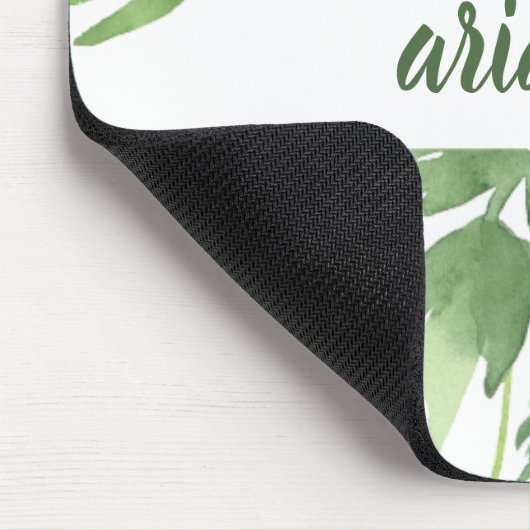 豪華な葉|緑の植物のフレーム マウスパッド (コーナー)