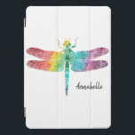 豪華な虹の水彩画のトンボのシルエット iPad PROカバー<br><div class="desc">豪華な虹の水彩画のトンボのシルエットのIpadまたはKindleのためのパーソナライズなタブレットカバー。 水彩画、トンボのシルエットの色の虹。  個人化なるために名前を加えて下さい。 www.SamAnnDesigns.com</div>