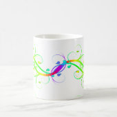 豪華な虹の華麗な装飾 コーヒーマグカップ (中央)
