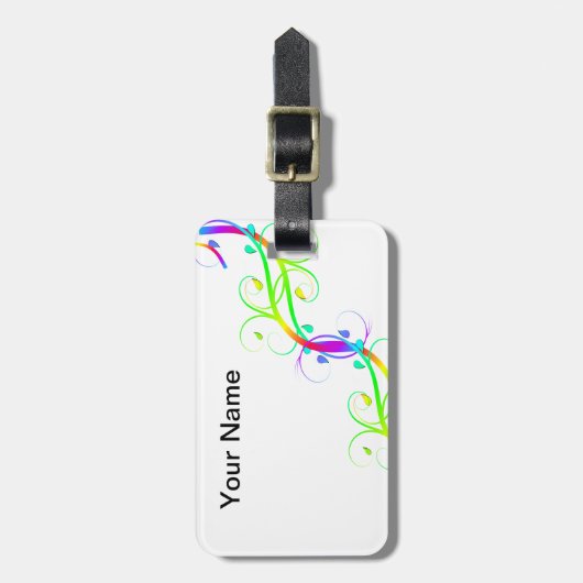 豪華な虹の輝き ラゲッジタグ (正面縦)