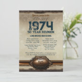 豪華な装飾が施されたサッカーボール50周年高校同窓会 招待状 (スタンド正面)