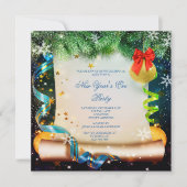 豪華な装飾大晦日パーティー巻 招待状 (正面)